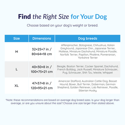 Large Dog Pillow Bed – Washable Dog Cushion, 3 Sizes (32–47 in) – MrFluffyFriend