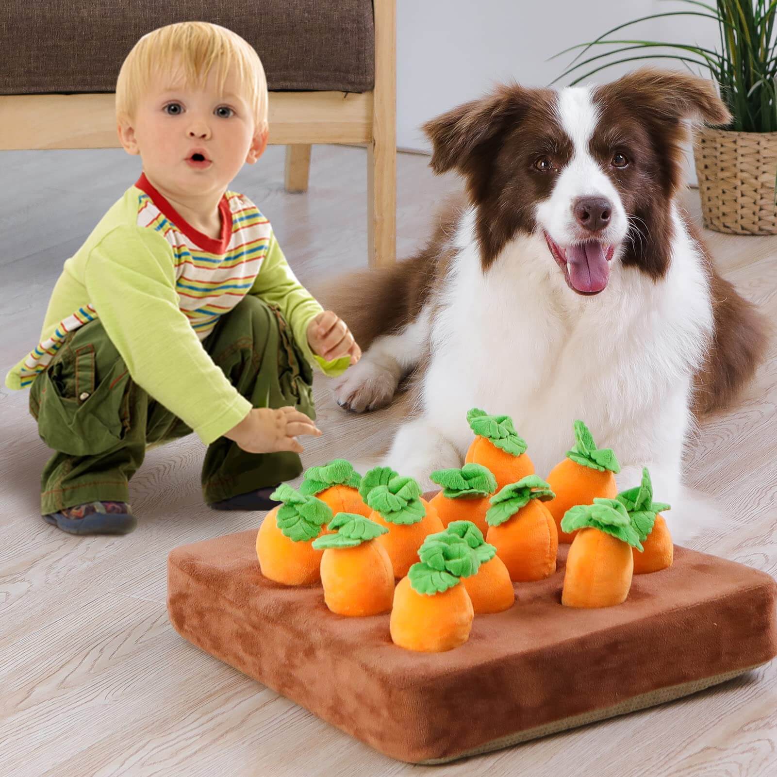 MrFluffyFriend™ - Carrot Snuffle Toy